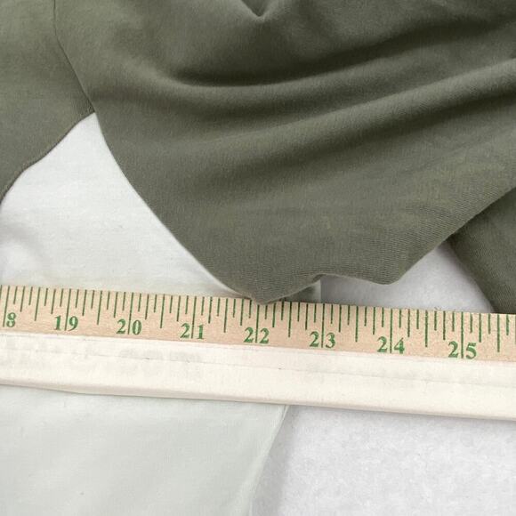 Chico's Weekends Jacket Size XL Olive Green White Color Block Pockets Stretch - Picture 7 of 9